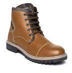 Provogue Tan Brown Solid Mid Top Flat Boots men