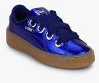 Puma Basket Platform Kiss Anodized Jr Blue Sneakers Girls