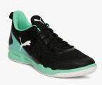 Puma Black & Green Rise XT 4 Badminton Shoes Women