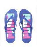 Puma Blue & Pink Printed Thong Flip Flops Women