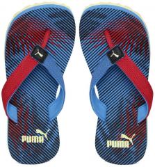 Puma Blue & Red Printed Terry PS II IDP Flip Flops boys