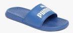 Puma Blue Brandlogo Popcat Sliders Men