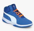 Puma Blue Mid Top Basketball Shoes Men