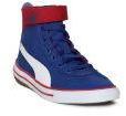 Puma Blue Solid Mid Top Sneakers Girls