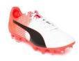 Puma Evospeed 1.5 FG Jr Off White & Orange Printed Football Shoes Girls