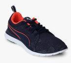 Puma Flex Camo Mesh Idp Peacoat Gray Violet R Navy Blue Running Shoes Women