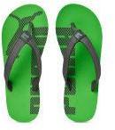 Puma Grey & Green Printed Thong Flip Flops Boys