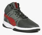 Puma Grey Mid Top Basketball Shoes Men