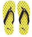 Puma Kids Black & Yellow Epic Toss Ps Idp Printed Thong Flip Flops Boys