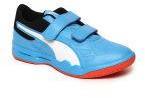 Puma Kids Blue & Black Colourblocked Tenaz V Jr Badminton Shoes Girls