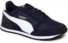 Puma Kids Navy Blue St Runner V2 Mesh Jr Running Shoes girls