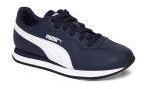 Puma Kids Navy Blue Turin Ii Jr Leather Sneakers Boys