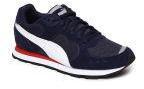 Puma Kids Navy Blue Vista Jr Leather Sneakers Boys