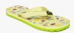 Puma Kids Yellow & Lime Green Printed Terry Y1 GU PS IDP Thong Flip Flops