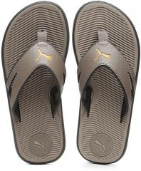 Puma Men Brown Solid Thong Flip Flops