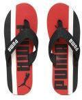 Puma Men Red & Black Robby Graphic X DP Printed Thong Flip Flops