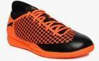 Puma Orange & Black Colourblocked Future 2.4 IT Jr Football Shoes Boys