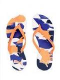 Puma Orange & Blue Ribbons V2 Idp Printed Thong Flip Flops Women