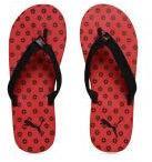 Puma Red & Black Printed Thong Flip Flops Girls