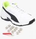 Puma Team Full Spike White Cricket Shoes Men