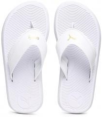 Puma White Solid Thong Stark One8 Idp Flip Flops men