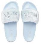 Puma Women Blue Fur Solid Sliders