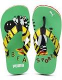 Puma Zebra Jr Dp Green Flip Flops Boys