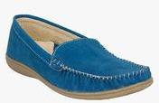 Qba Blue Moccasins Women