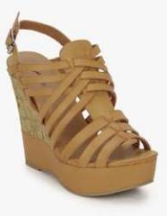 Qupid Kelsey Camel Wedges women