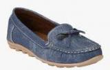 Real Blue Blue Moccasins Women