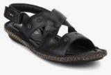 Red Chief Black Sandals Men