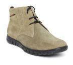 Red Chief Olive Green Solid Leather Mid Top Flat Boots men