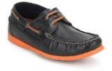 Red Tape Black Boat Shoes Men