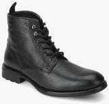 Red Tape Black Derby Boots Men