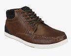 Red Tape Brown Leather Derbys Shoes Men