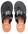 Reebok Black & Orange Xtreme Printed Thong Flip Flops Men