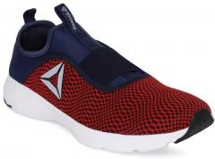 Reebok Red & Navy Blue One Rush Slip On Lp Running Shoes men