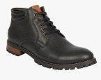 Respiro Black Mid Top Flat Boots Men