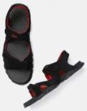 Roadster Black & Red Sports Sandals Men