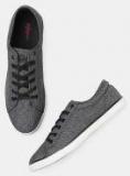 Roadster Black & White Woven Design Sneakers Men