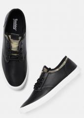 Roadster Black Synthetic Regular Sneakers men