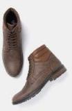 Roadster Brown Mid Top Boots Men