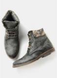 Roadster Grey Derby Boots Men