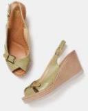 Roadster Olive Green Solid Wedges women