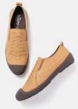 Roadster Tan Brown Textured Slip On Sneakers Men