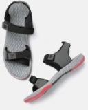 Roadster Women Black & Grey Sports Sandals