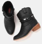 Roadster Women Black Solid Heeled Boots