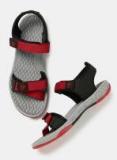 Roadster Women Grey & Red Sports Sandals