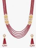 Rubans Red & Gold Alloy Jewellery Set Women