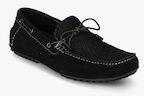 Ruosh Black Driving Shoes Loafers Men